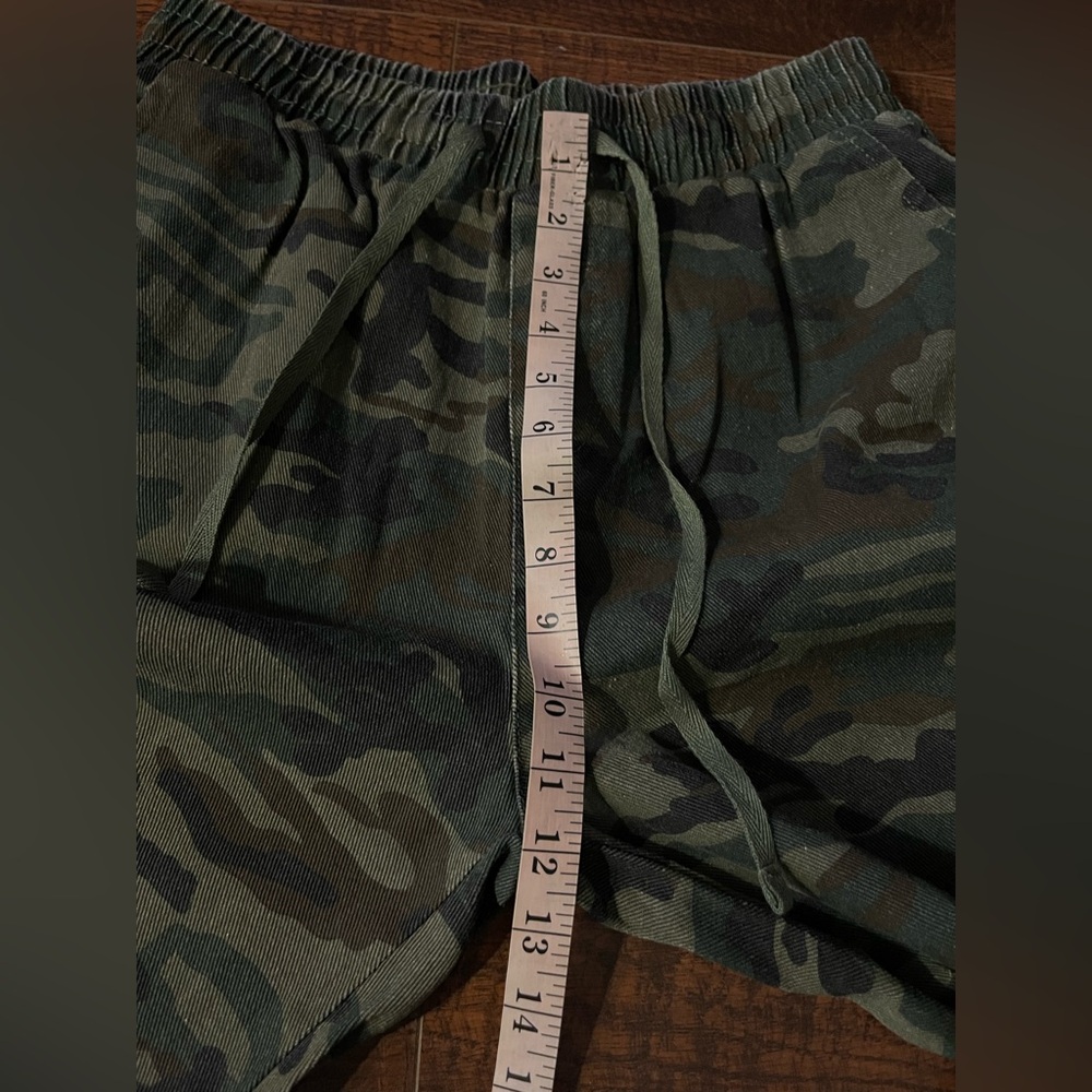 Mens Y2K Camouflage Cargo Pants Elastic Waist Drawstring100% Cotton Size Large - Picture 6 of 12
